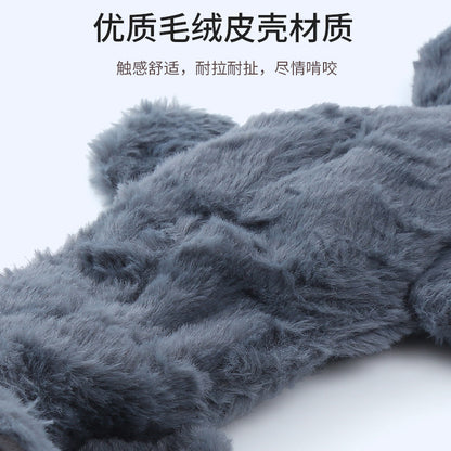 亚马逊爆款宠物玩具毛绒皮壳小狗造型安抚发声自嗨陪伴狗狗玩具