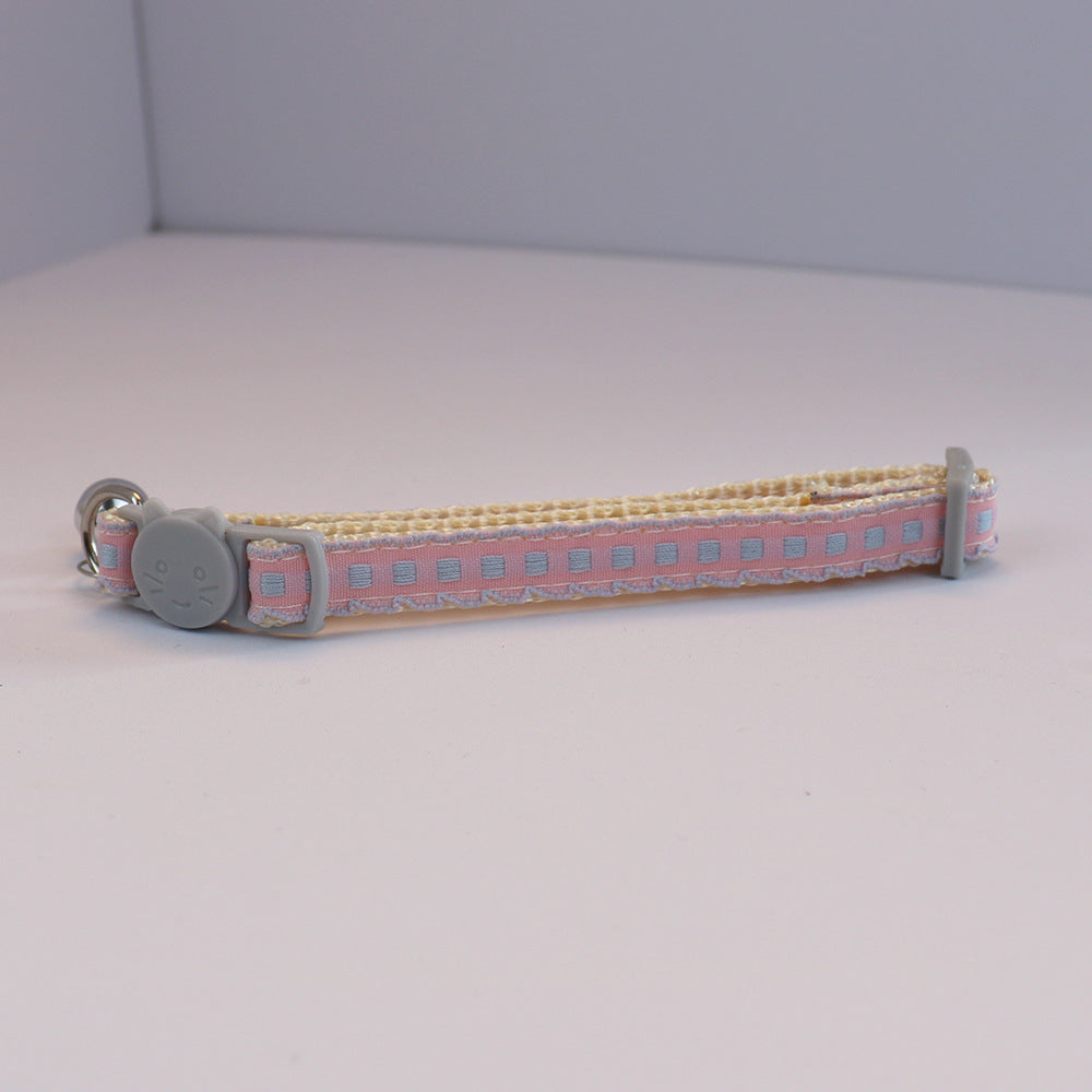 Mokka - Square Pattern Cat-Face Buckle Breakaway Cat Collar