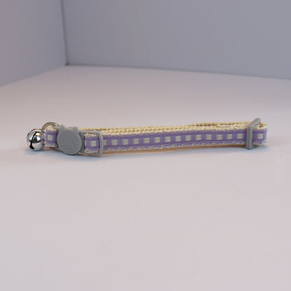 Mokka - Square Pattern Cat-Face Buckle Breakaway Cat Collar