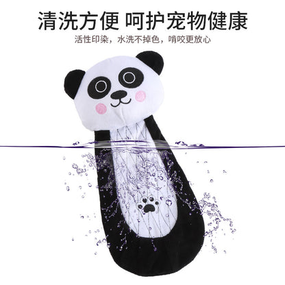 跨境新品可爱卡通动物玩具皮壳响纸耐咬狗玩具bb叫发声自嗨狗玩具