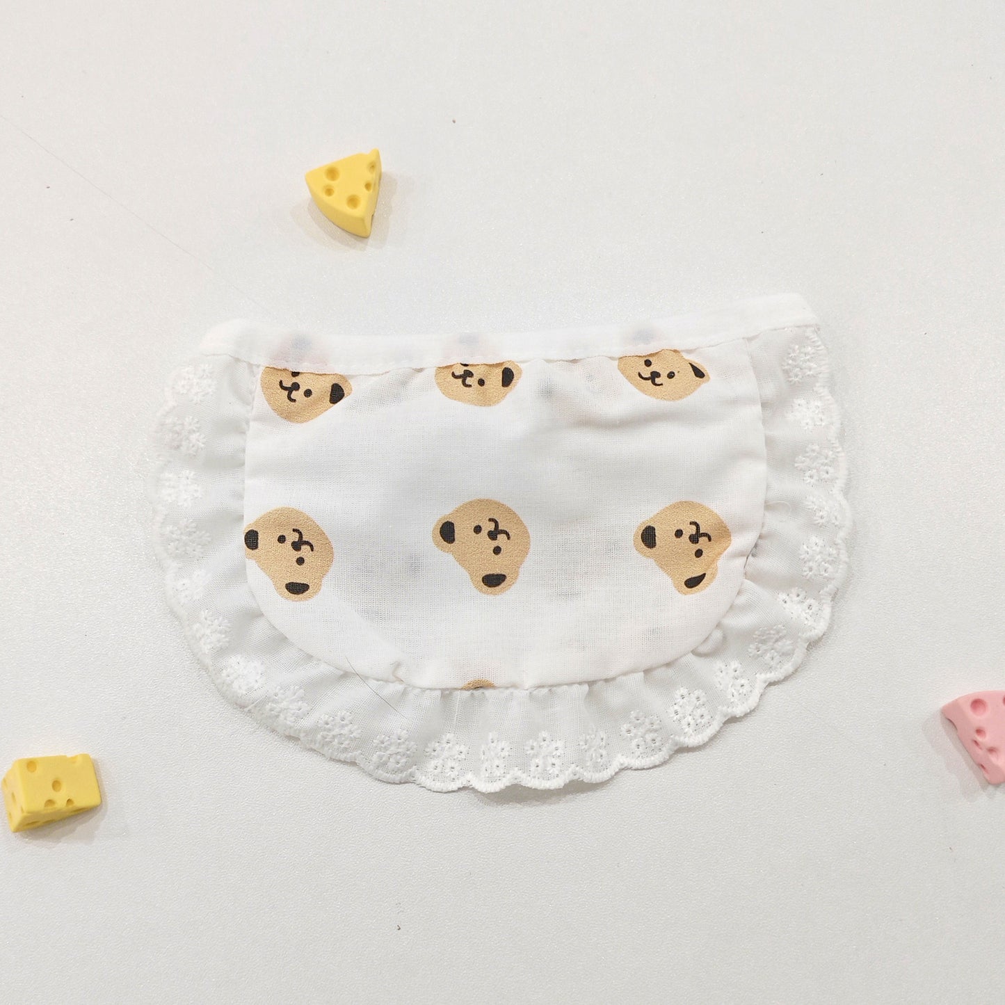 宠物猫咪狗狗围兜围嘴可爱碎花装饰品贵宾泰迪小型犬可调节口水巾