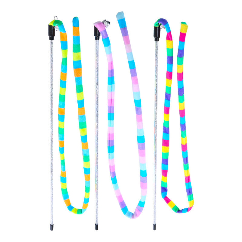 Moo - Striped Bell Wand Cat Toy