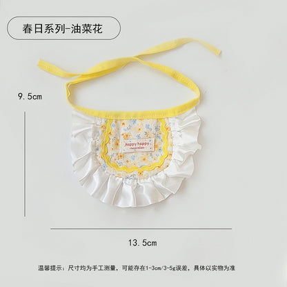 春日系列宠物口水巾可爱甜美狗狗围脖猫咪小围嘴宠物装饰配饰围巾