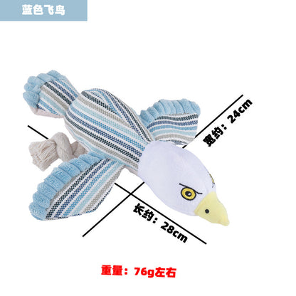 工厂直销跨境仿真飞鸟玩具含响纸bb叫狗狗自嗨磨牙耐啃咬狗狗玩具
