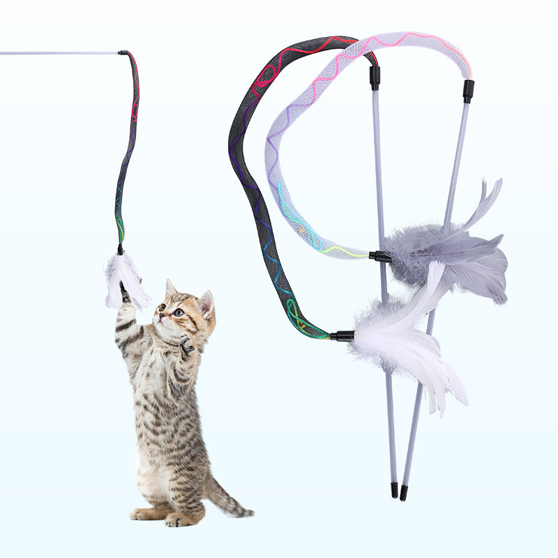 Moo - Feather Bell Wand Cat Toy