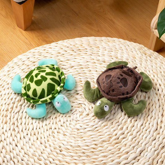 Petkin - Plush Sound Turtle Dog Toy for Small Medium Dog