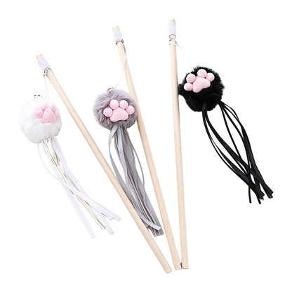 Moo - Raised Paw-Pad Lure Wand Cat Toy