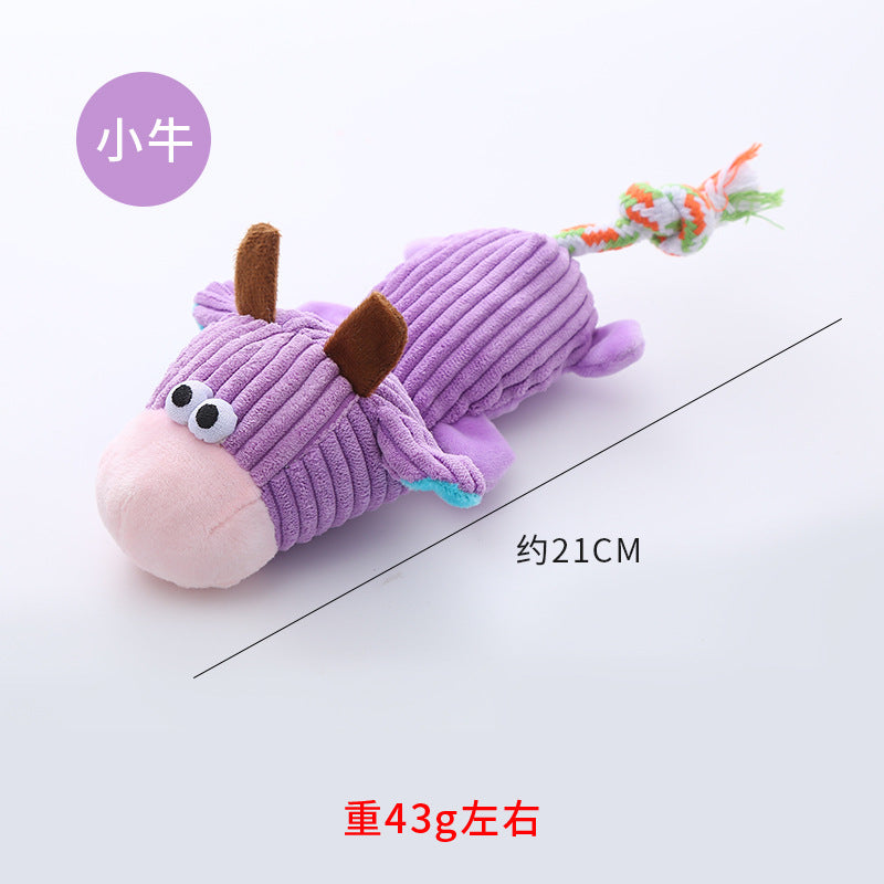 Petkin - Ribbed Plush Squeaky dog toy