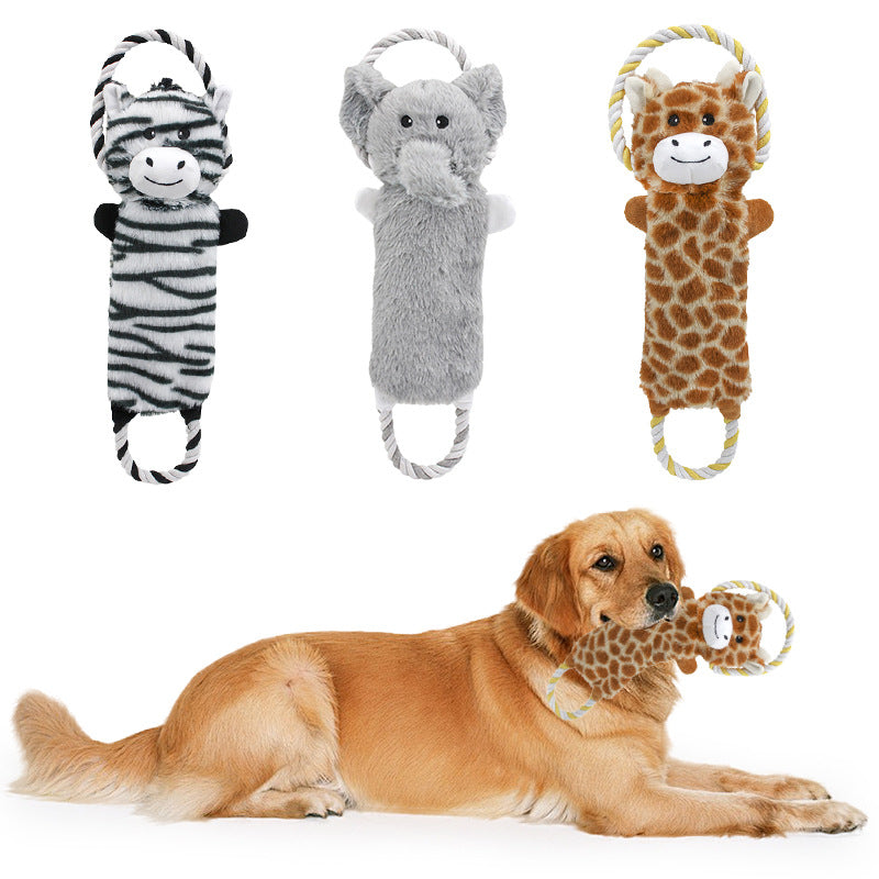 Petkin - Rope Loop Animal Character Plush dog toy