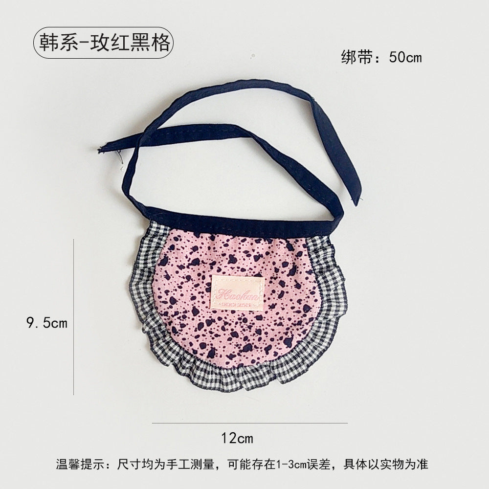 宠物布艺口水巾手工狗狗印花猫咪围脖围领可爱比熊博美配饰围嘴