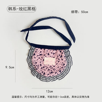 宠物布艺口水巾手工狗狗印花猫咪围脖围领可爱比熊博美配饰围嘴