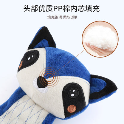 跨境新品可爱卡通动物玩具皮壳响纸耐咬狗玩具bb叫发声自嗨狗玩具