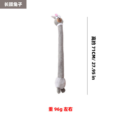宠物毛绒长脖动物狗玩具互动耐咬可发声磨牙狗狗玩具