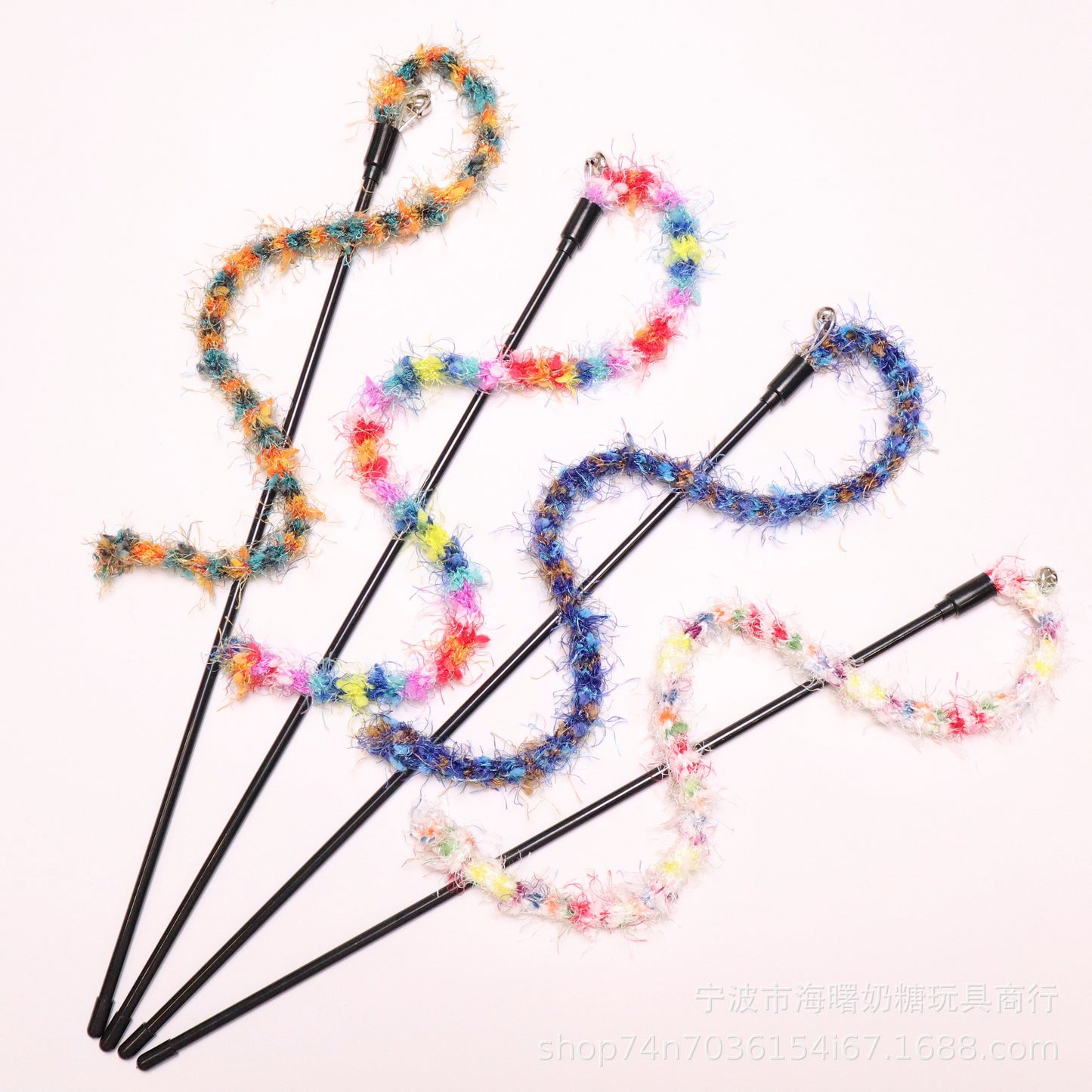 Moo - Fuzzy Cord Wand Cat Toy