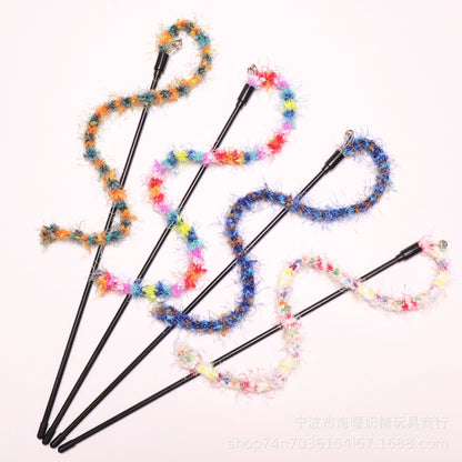 Moo - Fuzzy Cord Wand Cat Toy
