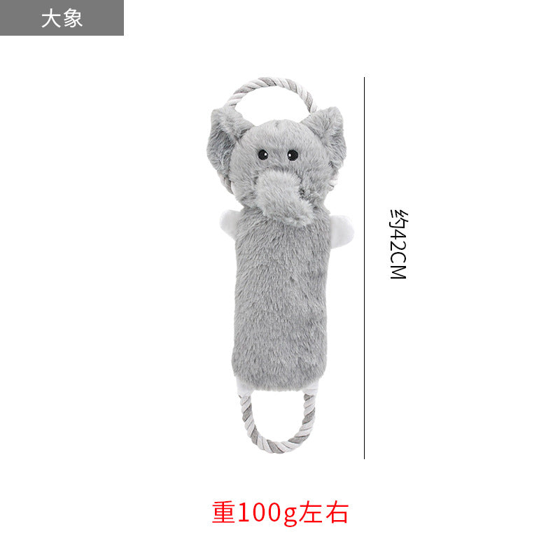 Petkin - Rope Loop Animal Character Plush dog toy
