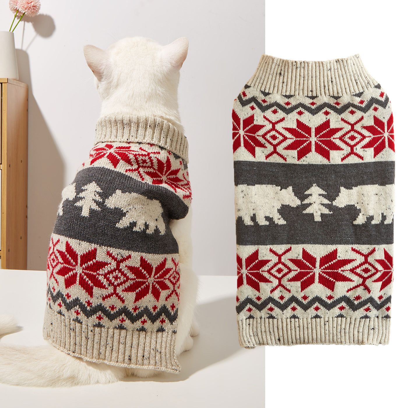 Christmoo - Christmas Pattern Pet Sweater