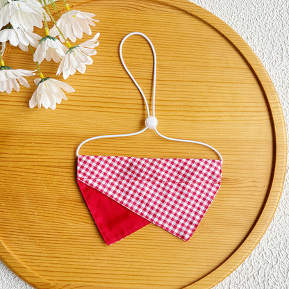 26春宠物DIY三角巾猫咪围兜韩国热款狗狗口水巾布贴光版围嘴纯棉