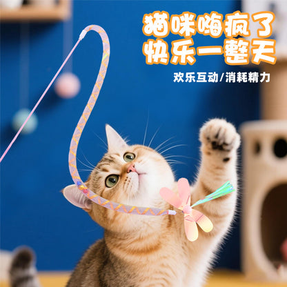 Moo - Glitter Dragonfly Wand Cat Toy