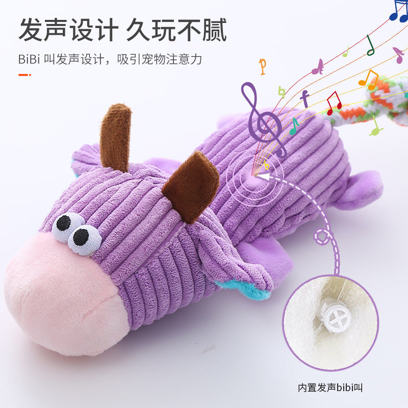 Petkin - Ribbed Plush Squeaky dog toy