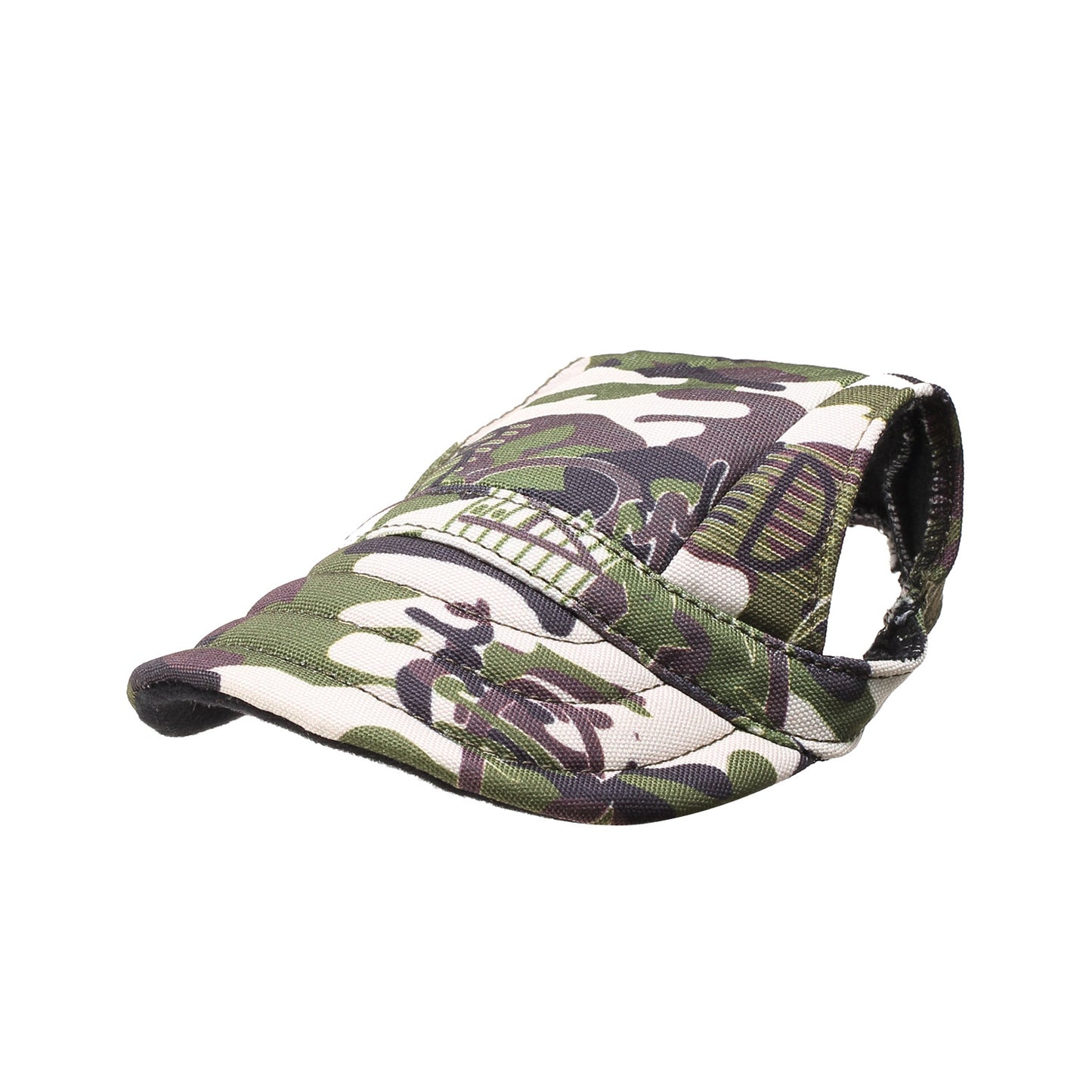 Back view of Ozzie visor cap with adjustable strap on small dog