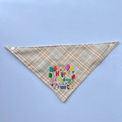 Mokka - Birthday Plaid Bandana Pet Neckwear