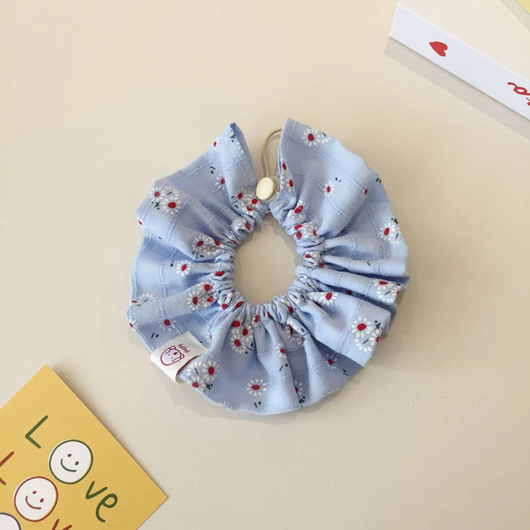 Mokka - Floral Gathered Ruffle Bib Pet Neckwear