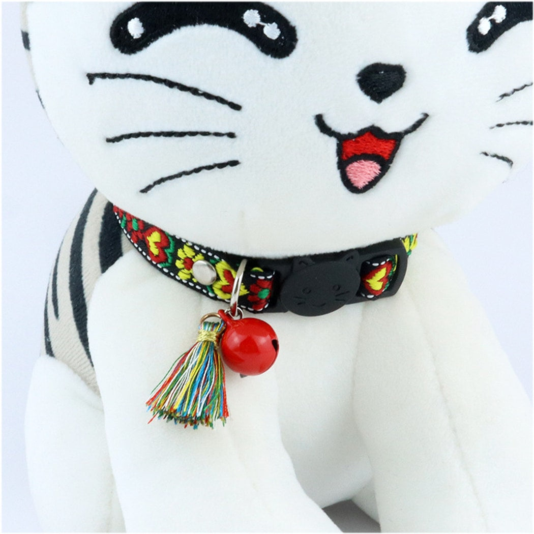 Mokka - Colorful Pattern Bow Detail Cat Collar