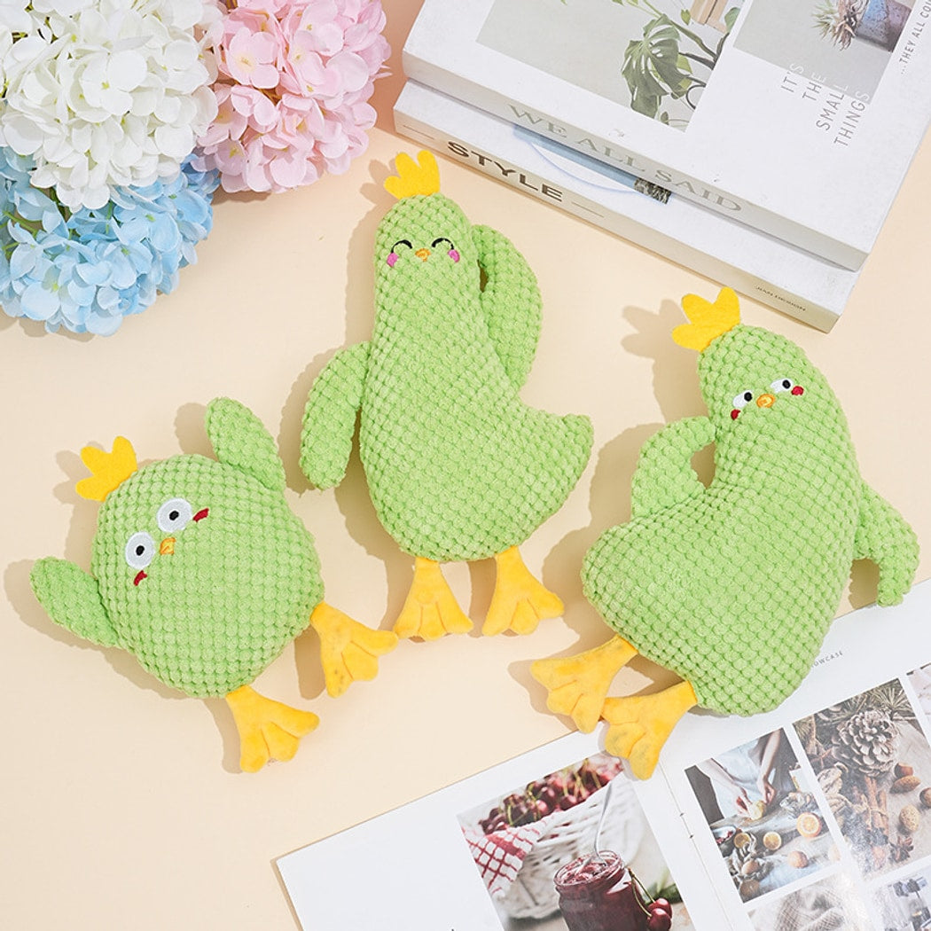 Petkin - Chicken Character Plush Squeaky Dog Toy