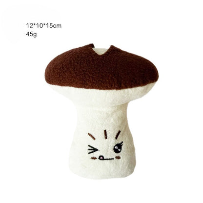 Petkin garden vegetable plush dog toy shaped like a white garlic bulb