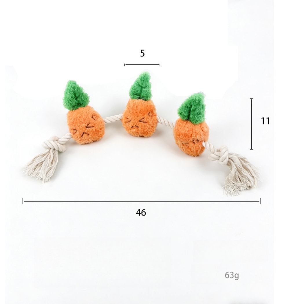 Petkin - Vegetable Shape Squeaky Tug Rope Dog Toy