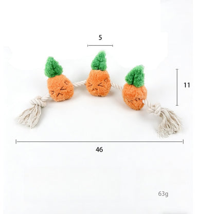 Petkin - Vegetable Shape Squeaky Tug Rope Dog Toy