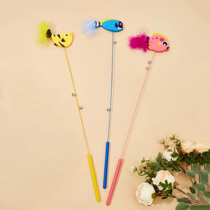 Moo - Colorful Fish Teaser Wand Cat Toy