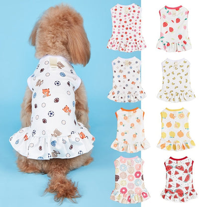Ozzie - Playful Print Vest Style Pet Dress