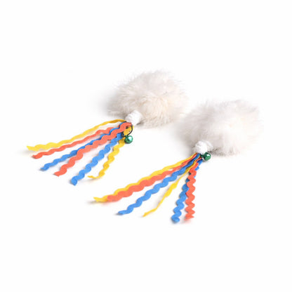 Moo - Fluffy Pom Pom Plush Cat Toy