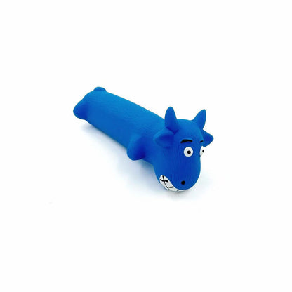 Petkin animal character dog toy shown from above highlighting its shape