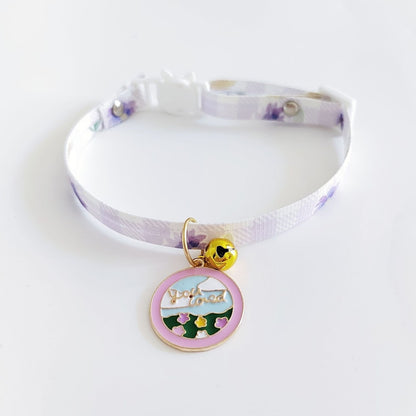 Mokka - Floral Bell Pendant Adjustable Cat Collar