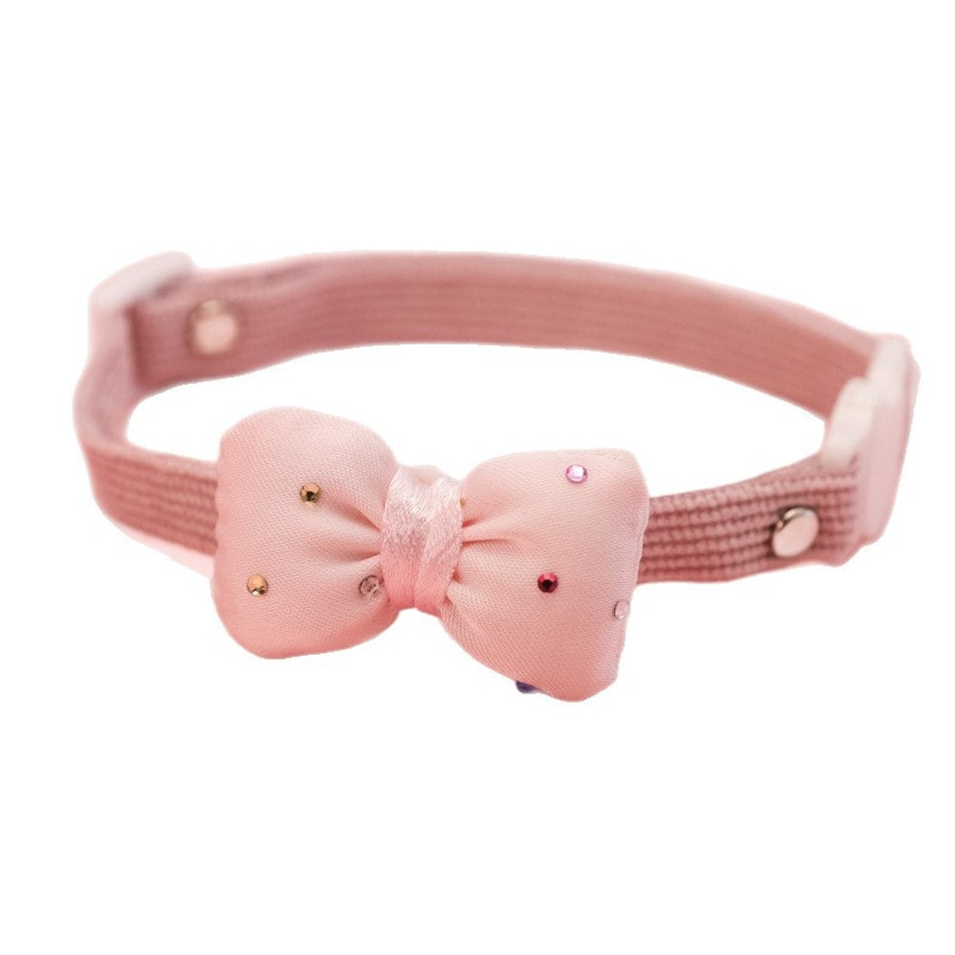 Mokka - Sparkle Bow Accent Cat Collar