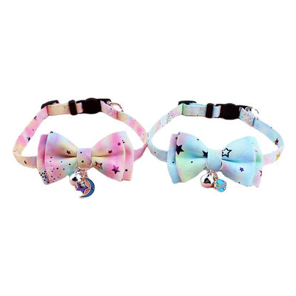 Mokka - Star Print Bow Cat Collar
