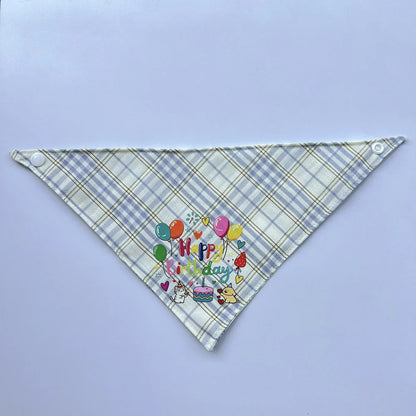 Mokka - Birthday Plaid Bandana Pet Neckwear