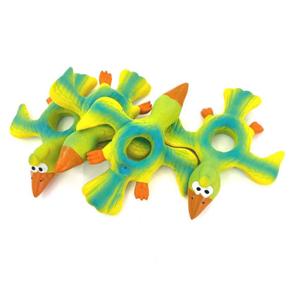 Petkin Flying Bird rubber chew toy displayed on a white background