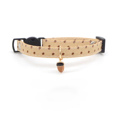 Orange breakaway cat collar with adjustable strap and silver buckle