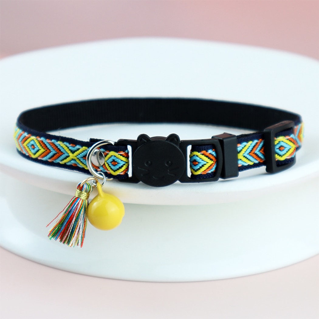 Mokka - Colorful Pattern Bow Detail Cat Collar
