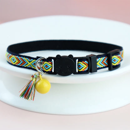 Mokka - Colorful Pattern Bow Detail Cat Collar