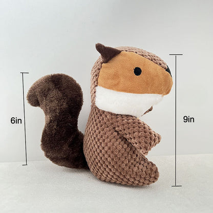 Petkin - Plush Squirrel Dog Toy – Soft & Textured for Gentle Chewing