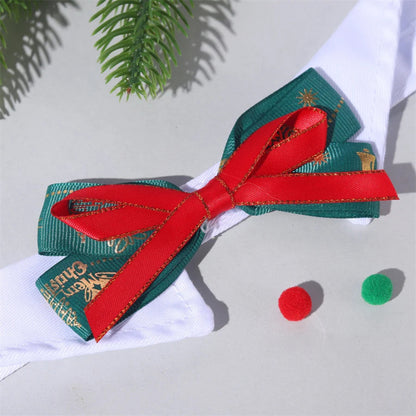 Mokka - Christmas Layered Ribbon Bow Pet Collar