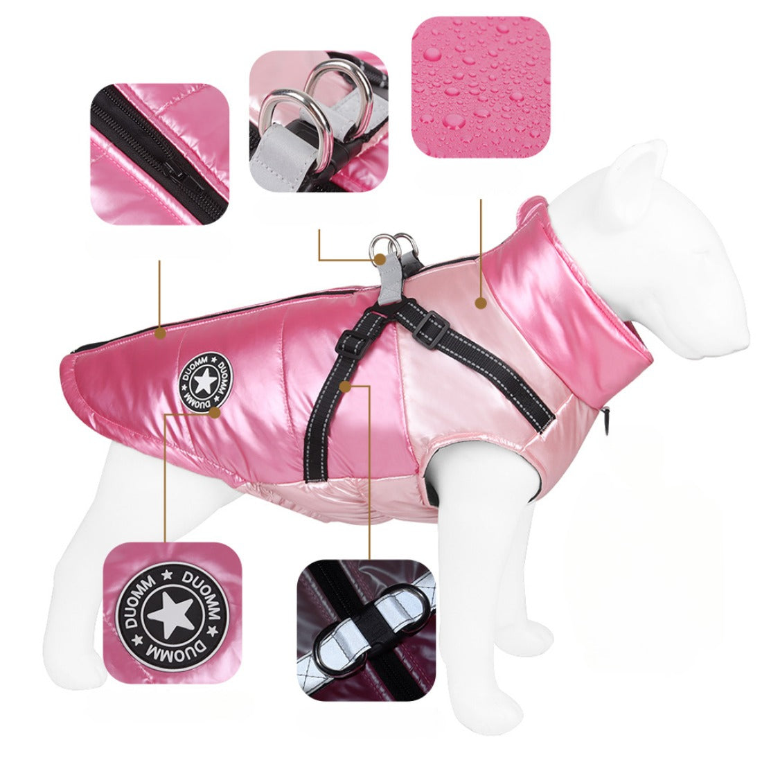 Ozzie - Reflective Colorful Winter Coat for Medium and Small Dogs