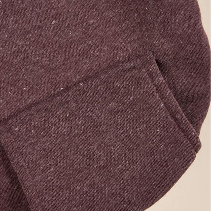 Ozzie - Pocket Detail Marled Dog Hooded Sweatshirt