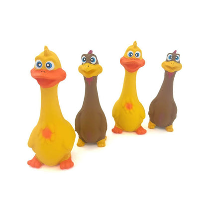 Petkin – Squeaky Duck & Chicken Dog Toys