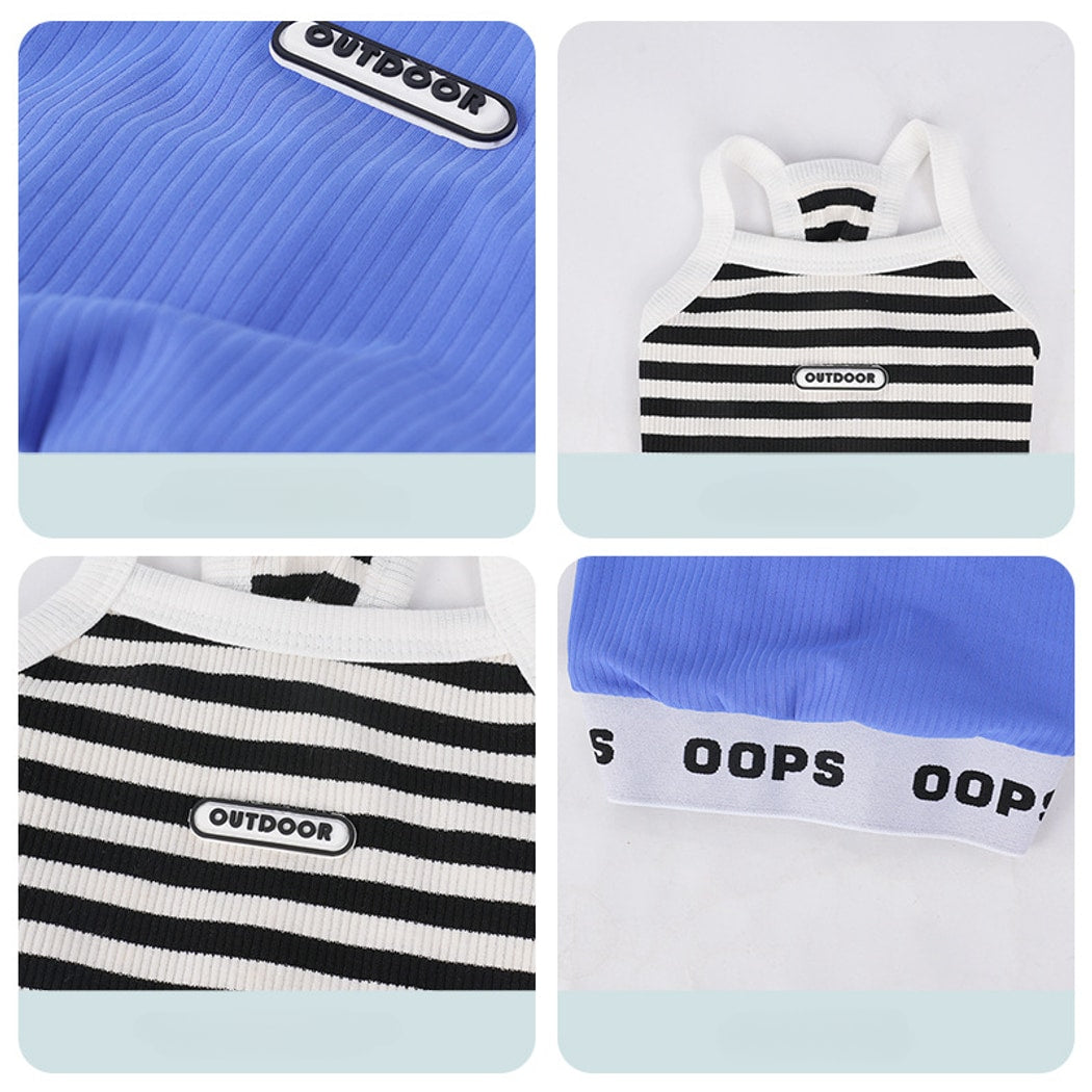 Ozzie - Spring Summer Striped Pet Tank Top Vest